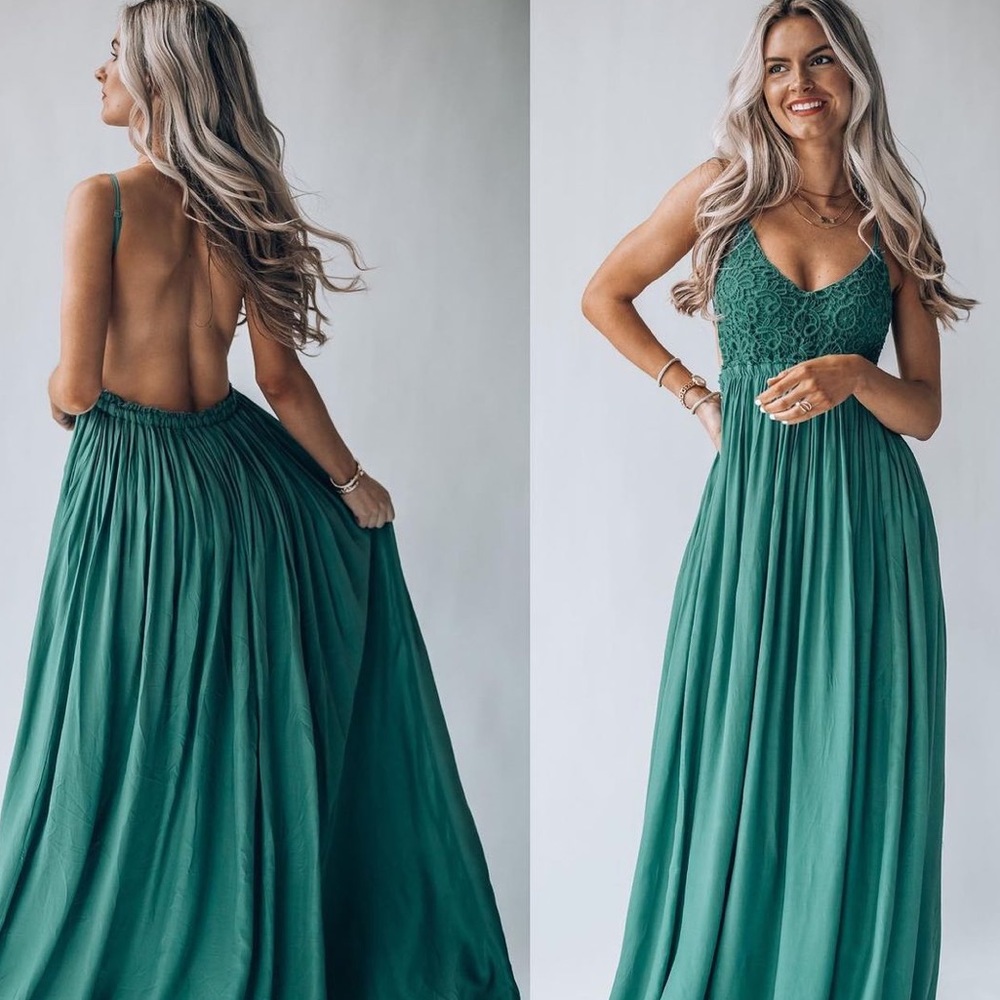 Lace Emerald maxi dress New
